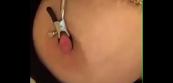  My gf nipple toy pain enjoy